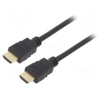 Cable | HDMI 1.4 | HDMI plug,both sides | 0.5m | black | 30AWG