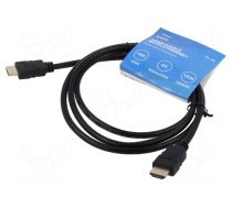 Cable | HDMI 1.4 | HDMI plug,both sides | Len: 1.5m | black | 30AWG