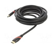 Cable | HDMI 1.4 | HDMI plug,both sides | PVC | 5m | black | Core: Cu