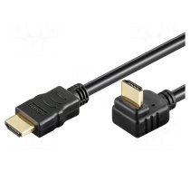 Cable | HDMI 1.4 | HDMI plug,HDMI plug 270° | 0.5m | black