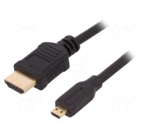 Cable | HDMI 1.4 | HDMI plug,micro HDMI plug | PVC | 1.5m | black