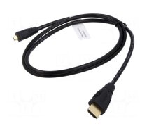 Cable | HDMI 1.4 | HDMI plug,micro HDMI plug | 1m | black