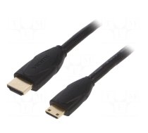 Cable | HDMI 2.0 | HDMI plug,mini HDMI plug | PVC | 1m | black