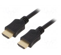 Cable | HDMI 2.0 | HDMI plug,both sides | PVC | 1m | black | 30AWG