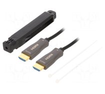 Cable | HDMI 2.0 | HDMI plug,both sides | textile | 20m | black