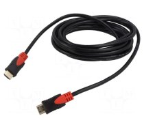 Cable | HDMI 2.0 | HDMI plug,both sides | Len: 5m | black | 30AWG