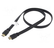 Cable | HDMI 2.0 | HDMI plug,both sides | PVC | 1m | black | 28AWG