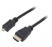 Cable | HDMI 2.0 | HDMI plug,micro HDMI plug | PVC | Len: 1m | black