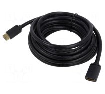 Cable | HDMI 1.4 | HDMI socket,HDMI plug | PVC | Len: 5m | black | 30AWG