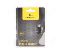 Adapter | USB 2.0 | USB A socket,USB C plug | 480Mbps | black