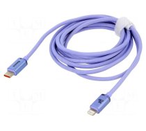 Cable | USB 2.0 | Apple Lightning plug,USB C plug | 2m | blue | 20W