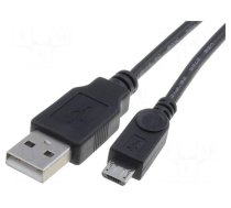 Cable | USB 2.0 | USB A plug,USB B micro plug | 1m | black