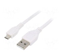 Cable | USB 2.0 | USB A plug,USB B micro plug | gold-plated | 1m