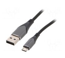 Cable | USB 2.0 | USB A plug,USB B micro plug | nickel plated | 1m