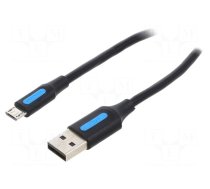 Cable | USB 2.0 | USB A plug,USB B micro plug | nickel plated | PVC