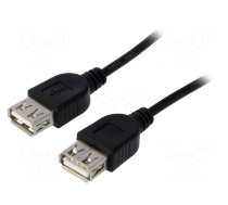 Cable | USB 2.0 | USB A socket,both sides | nickel plated | 1.8m