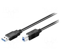 Cable | USB 3.0 | USB A plug,USB B plug | 1.8m | black