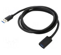 Cable | USB 3.0 | USB A socket,USB A plug | 1.5m | black