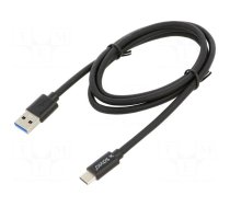 Cable | USB 3.0,USB 3.1 | USB A plug,USB C plug | 1m | black | 5Gbps