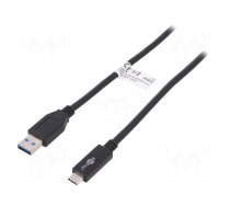 Cable | USB 3.1 | USB A plug,USB C plug | 0.5m | black | 10Gbps