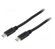 Cable | USB 3.2 | USB C plug,both sides | 0.5m | black | 5Gbps | 60W