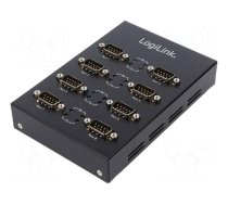 Converter | USB 2.0 | D-Sub 9pin plug x8,USB B socket