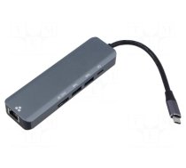 Hub USB | USB 3.0 | Number of ports: 6 | 0.15m | Enclos.mat: aluminium