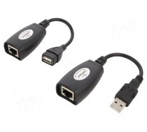 USB extender | USB 1.1 | RJ45 socket x2,USB A socket,USB A plug