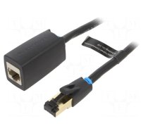 Extender RJ45 | F/FTP | Cat 8 | OFC | PVC | black | 10m | Cores: 8