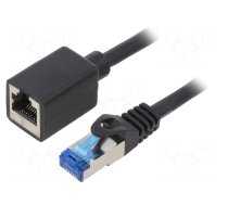 Extender RJ45 | S/FTP | 6a | Cu | LSZH | black | 10m | 26AWG | halogen free