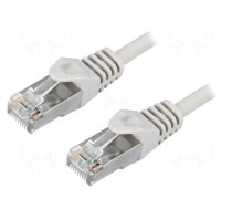 Patch cord | F/UTP | 5e | stranded | CCA | PVC | grey | 5m | 26AWG