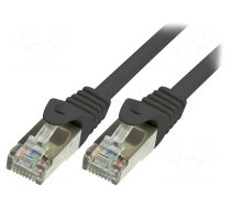 Patch cord | F/UTP | 5e | stranded | CCA | PVC | black | 10m | 26AWG