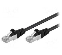 Patch cord | F/UTP | 5e | stranded | CCA | PVC | black | 10m | 26AWG