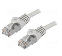 Patch cord | F/UTP | 5e | stranded | CCA | PVC | grey | 3m | 26AWG