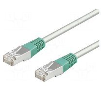 Patch cord | F/UTP | 5e | stranded | CCA | PVC | grey | 1m | 26AWG