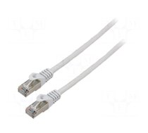 Patch cord | F/UTP | 5e | stranded | CCA | PVC | grey | 3m | 26AWG | Cores: 8