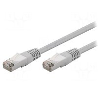 Patch cord | F/UTP | 5e | stranded | CCA | PVC | grey | 5m | 26AWG