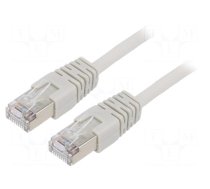 Patch cord | F/UTP | 5e | stranded | CCA | PVC | grey | 10m | 26AWG