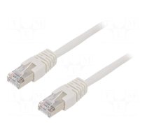 Patch cord | F/UTP | 5e | stranded | CCA | PVC | grey | 5m | 26AWG