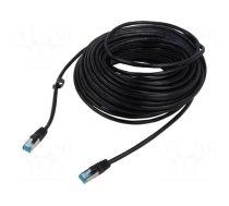 Patch cord | F/UTP | 5e | stranded | Cu | PVC | black | 25m | 26AWG