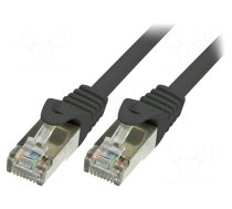 Patch cord | F/UTP | 6 | stranded | CCA | PVC | black | 10m | 26AWG