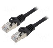 Patch cord | F/UTP | 6 | stranded | CCA | PVC | black | 10m | 26AWG | Cores: 8