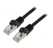Patch cord | F/UTP | 6 | stranded | CCA | PVC | black | 2m | 26AWG | Cores: 8