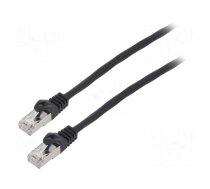 Patch cord | F/UTP | 6 | stranded | CCA | PVC | black | 3m | 26AWG | Cores: 8