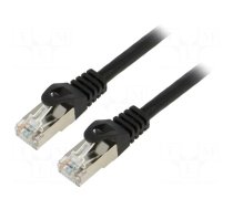 Patch cord | F/UTP | 6 | stranded | CCA | PVC | black | 3m | 26AWG | Cores: 8