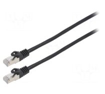 Patch cord | F/UTP | 6 | stranded | CCA | PVC | black | 5m | 26AWG | Cores: 8