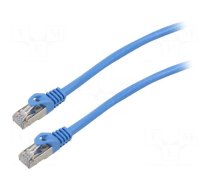 Patch cord | F/UTP | 6 | stranded | CCA | PVC | blue | 1.5m | 26AWG | Cores: 8