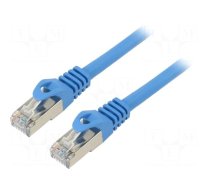 Patch cord | S/FTP | 6a | stranded | CCA | LSZH | blue | 10m | 26AWG | Cores: 8