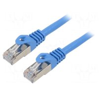 Patch cord | F/UTP | 6 | stranded | CCA | PVC | blue | 30m | 26AWG | Cores: 8