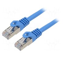 Patch cord | F/UTP | 6 | stranded | CCA | PVC | blue | 3m | 26AWG | Cores: 8